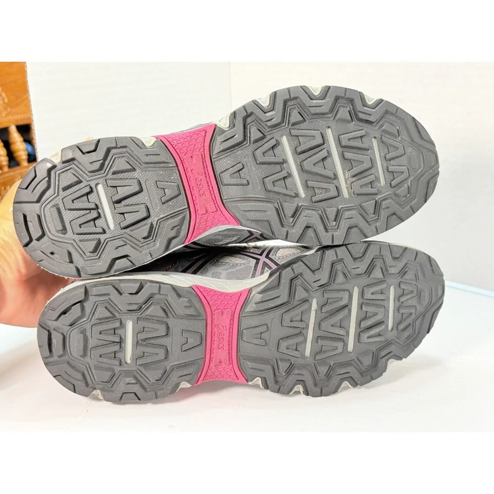 ASICS Gel Venture 6 Gray Pink‎ Trail Running Shoes Womens US 11 T7G7N